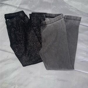 Old Navy Kids Gray and Black Leggings